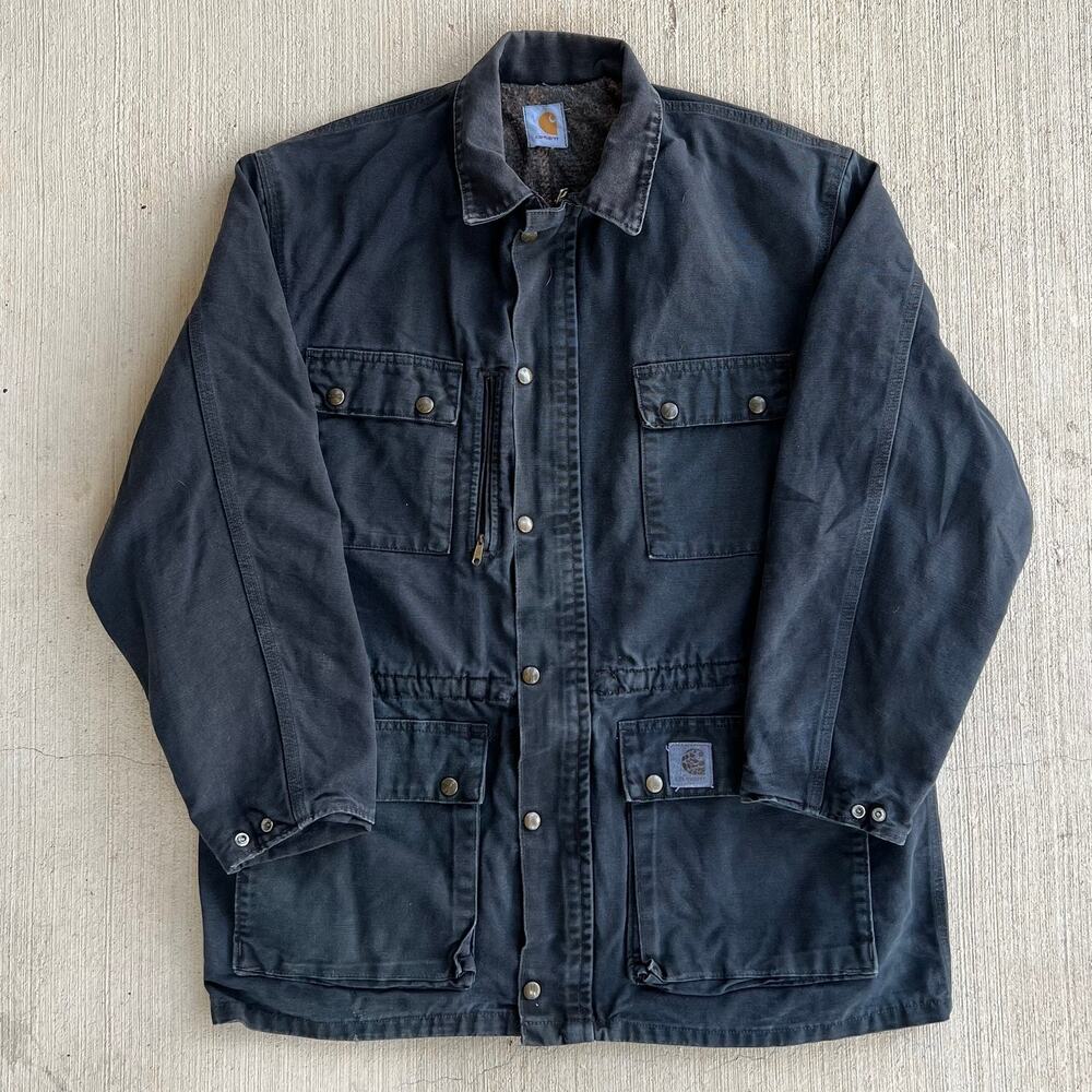 Carhartt black chore work wear jacket